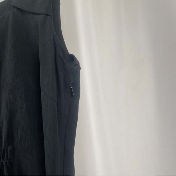 The Territory Ahead Size 8 Black Silk Cotton Sheath Dress Square Neckline - Picture 3 of 6